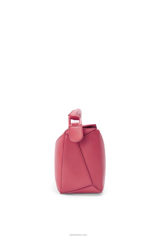 ciruela bolso puzzle pequeño de piel de becerro satinada Loewe R8J8Z490 mujer
