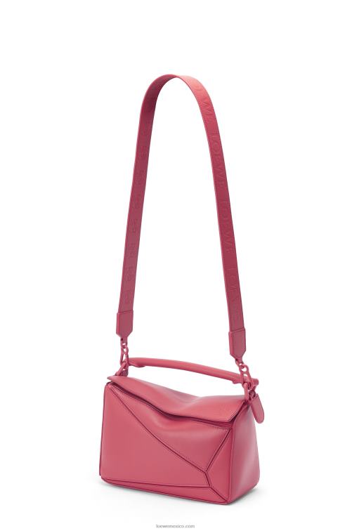 ciruela bolso puzzle pequeño de piel de becerro satinada Loewe R8J8Z490 mujer