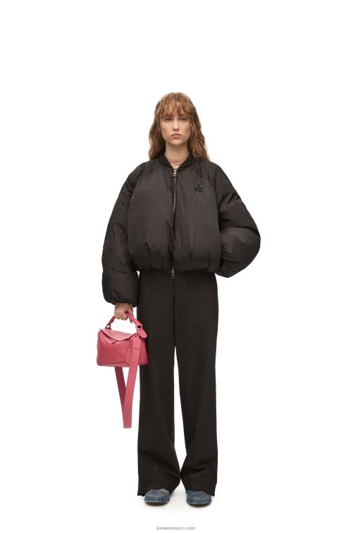 ciruela bolso puzzle pequeño de piel de becerro satinada Loewe R8J8Z490 mujer