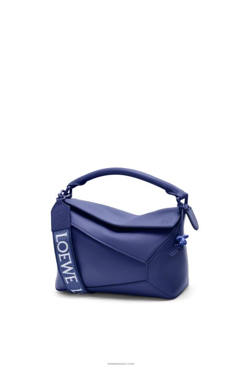 glaseado de color morado oscuro bolso puzzle edge pequeño de piel de becerro satinada Loewe R8J8Z531 mujer