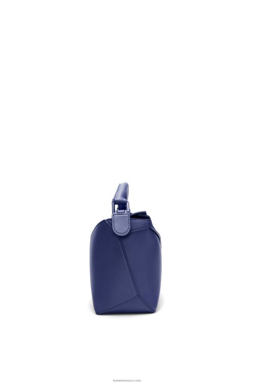 glaseado de color morado oscuro bolso puzzle edge pequeño de piel de becerro satinada Loewe R8J8Z531 mujer