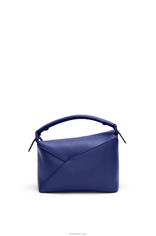 glaseado de color morado oscuro bolso puzzle edge pequeño de piel de becerro satinada Loewe R8J8Z531 mujer