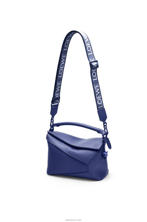 glaseado de color morado oscuro bolso puzzle edge pequeño de piel de becerro satinada Loewe R8J8Z531 mujer