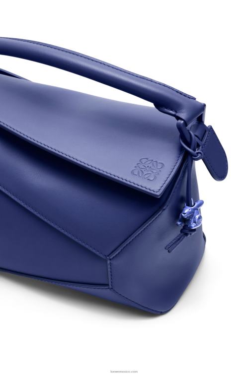 glaseado de color morado oscuro bolso puzzle edge pequeño de piel de becerro satinada Loewe R8J8Z531 mujer