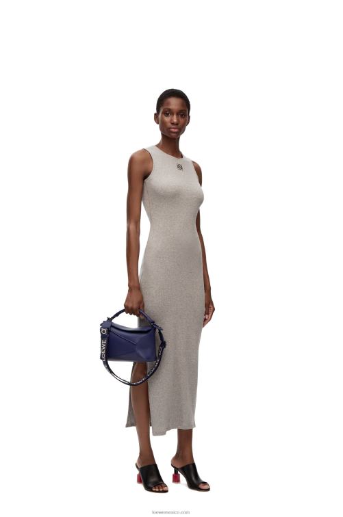 glaseado de color morado oscuro bolso puzzle edge pequeño de piel de becerro satinada Loewe R8J8Z531 mujer