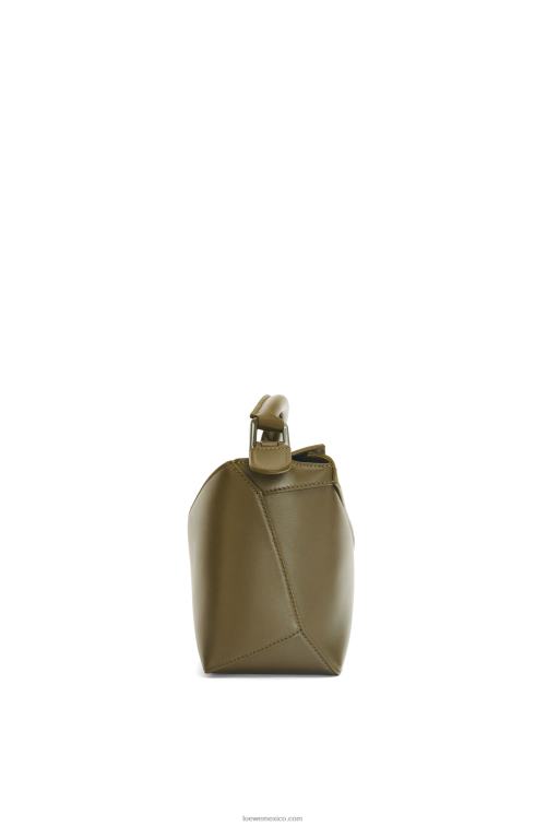 glaseado de polvo de té bolso puzzle edge pequeño de piel de becerro satinada Loewe R8J8Z536 mujer