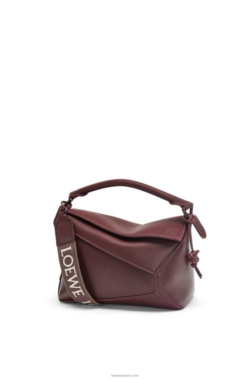 glaseado de sang de boeuf bolso puzzle edge pequeño de piel de becerro satinada Loewe R8J8Z274 mujer