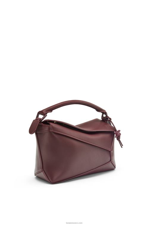 glaseado de sang de boeuf bolso puzzle edge pequeño de piel de becerro satinada Loewe R8J8Z274 mujer