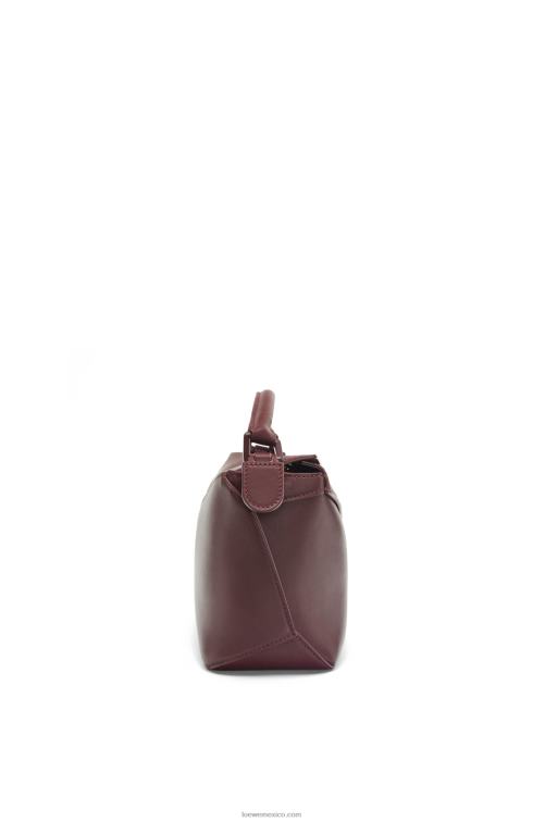 glaseado de sang de boeuf bolso puzzle edge pequeño de piel de becerro satinada Loewe R8J8Z274 mujer