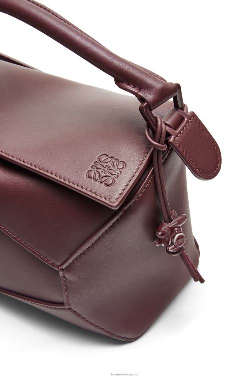 glaseado de sang de boeuf bolso puzzle edge pequeño de piel de becerro satinada Loewe R8J8Z274 mujer