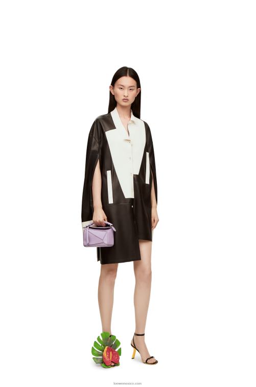 malva claro bolso puzzle mini de suave piel de becerro granulada Loewe R8J8Z199 mujer