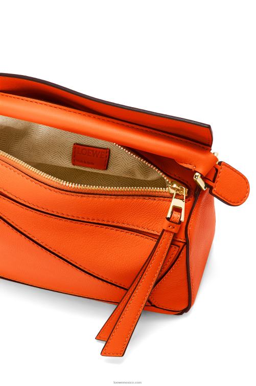 naranja minibolso puzzle de piel de becerro clásica Loewe R8J8Z285 mujer