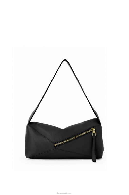 negro bolso hobo puzzle de piel de becerro napa Loewe R8J8Z513 mujer