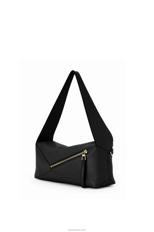 negro bolso hobo puzzle de piel de becerro napa Loewe R8J8Z513 mujer