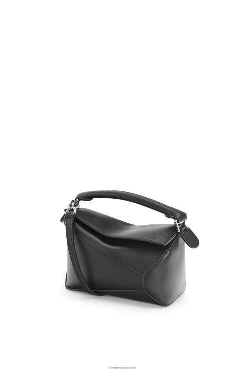 negro bolso mini puzzle edge de piel de becerro satinada Loewe R8J8Z219 mujer