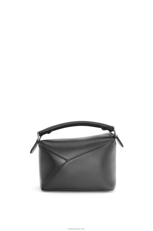 negro bolso mini puzzle edge de piel de becerro satinada Loewe R8J8Z219 mujer
