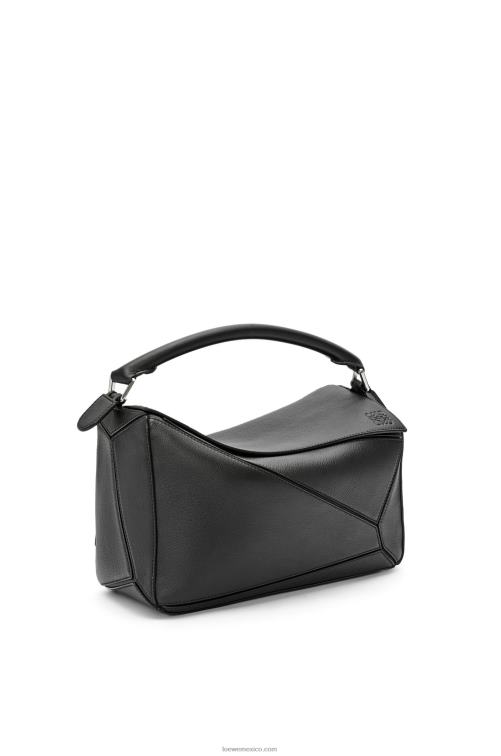 negro bolso puzzle en piel de becerro clásica Loewe R8J8Z479 mujer