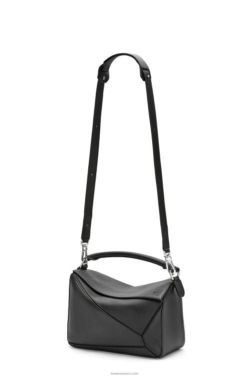 negro bolso puzzle en piel de becerro clásica Loewe R8J8Z479 mujer