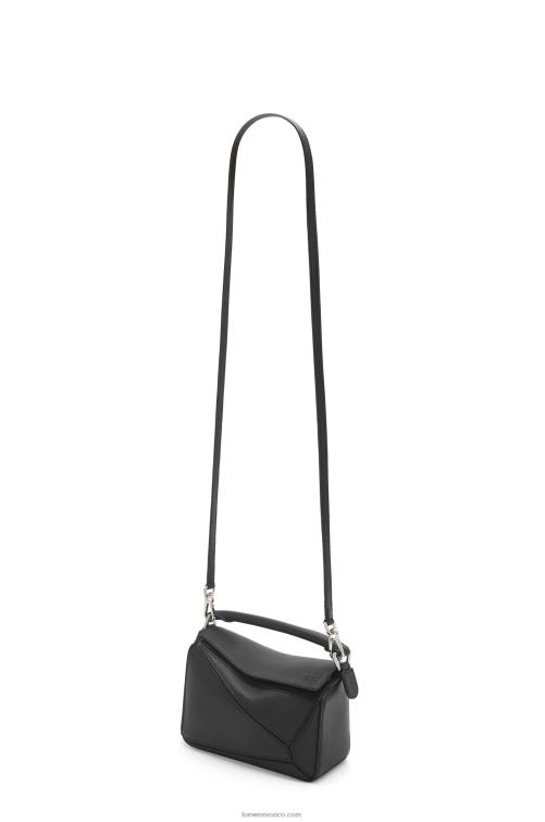 negro minibolso puzzle de piel de becerro clásica Loewe R8J8Z200 mujer