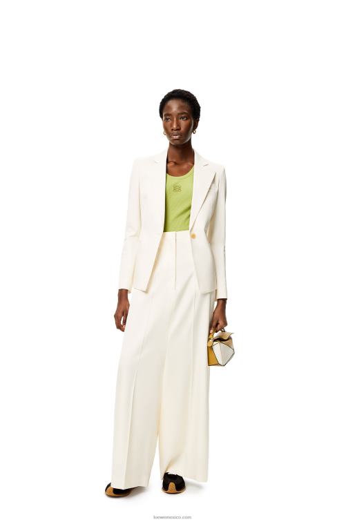 ocre/blanco suave minibolso puzzle de piel de becerro clásica Loewe R8J8Z277 mujer