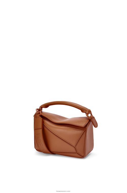 pacana bolso puzzle mini de piel de becerro satinada Loewe R8J8Z273 mujer