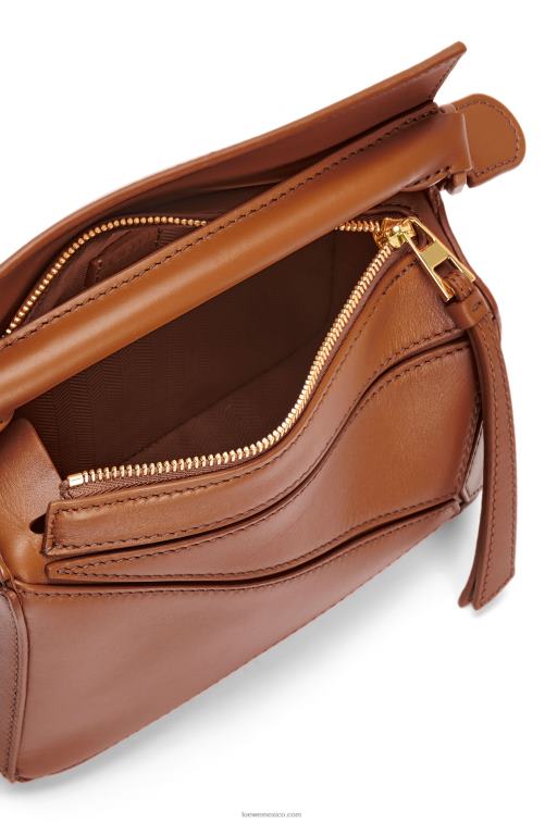 pacana bolso puzzle mini de piel de becerro satinada Loewe R8J8Z273 mujer