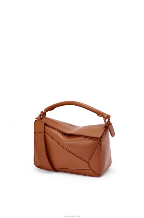 pacana bolso puzzle pequeño de piel de becerro satinada Loewe R8J8Z470 mujer