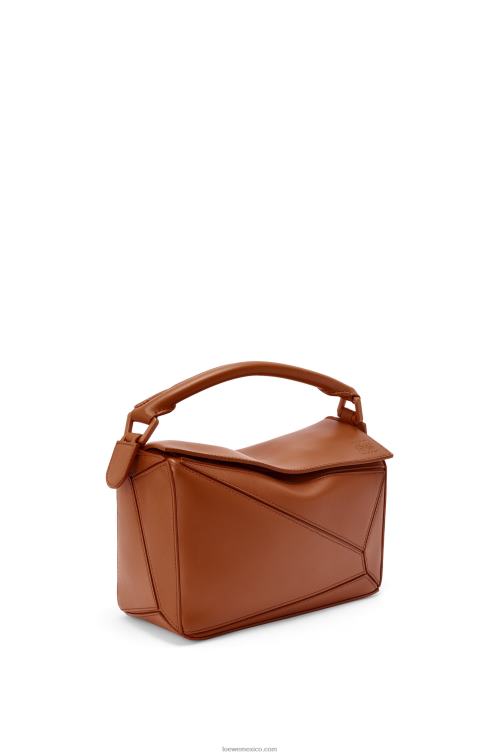 pacana bolso puzzle pequeño de piel de becerro satinada Loewe R8J8Z470 mujer