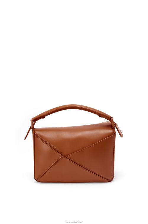 pacana bolso puzzle pequeño de piel de becerro satinada Loewe R8J8Z470 mujer