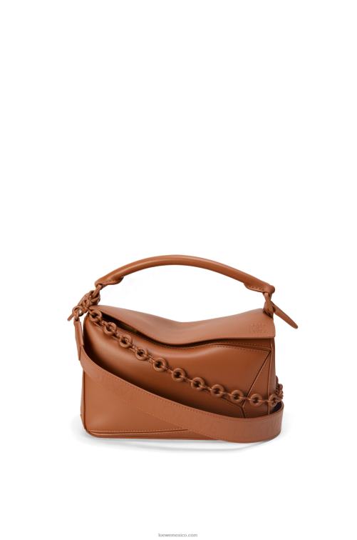 pacana bolso puzzle pequeño de piel de becerro satinada Loewe R8J8Z470 mujer