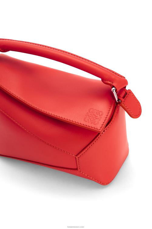 rojo bolso mini puzzle edge de piel de becerro satinada Loewe R8J8Z213 mujer