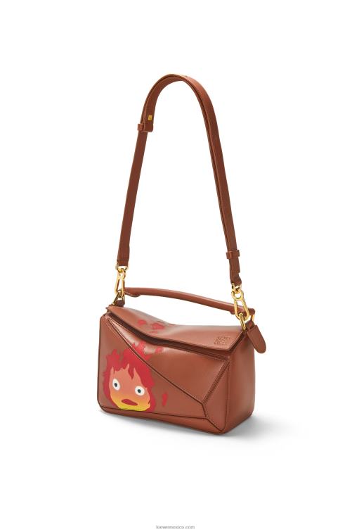 óxido Bolso puzzle calcifer pequeño de piel de becerro satinada Loewe R8J8Z442 mujer