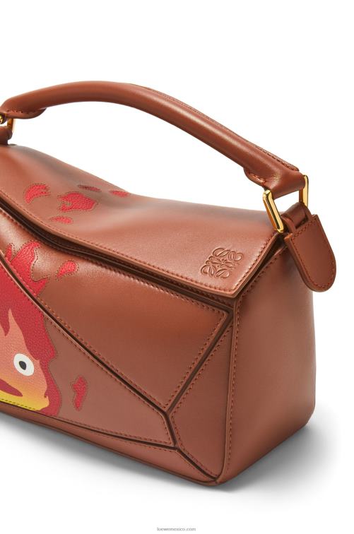 óxido Bolso puzzle calcifer pequeño de piel de becerro satinada Loewe R8J8Z442 mujer