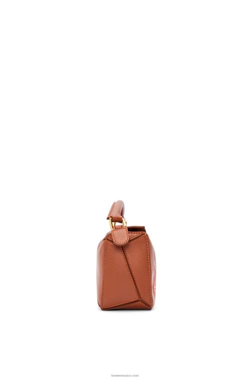 óxido Minibolso calcifer puzzle de piel de becerro satinada Loewe R8J8Z260 mujer