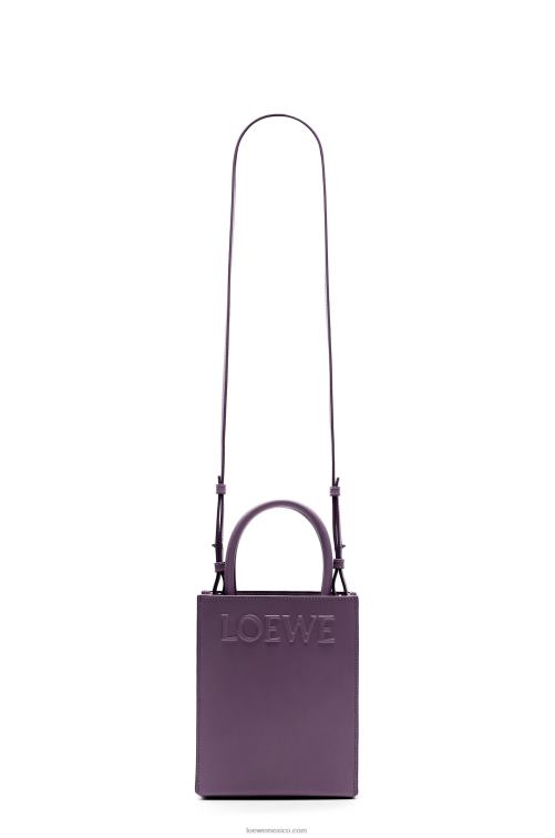 berenjena profunda bolso tote a5 estándar en piel de becerro elegante Loewe R8J8Z192 mujer