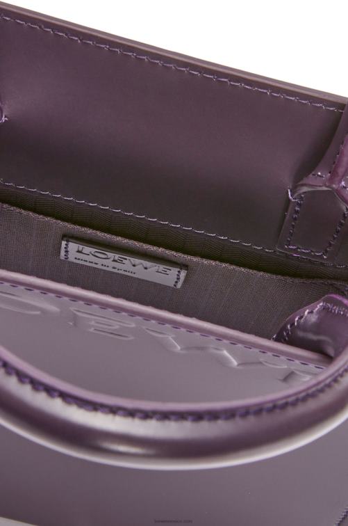 berenjena profunda bolso tote a5 estándar en piel de becerro elegante Loewe R8J8Z192 mujer