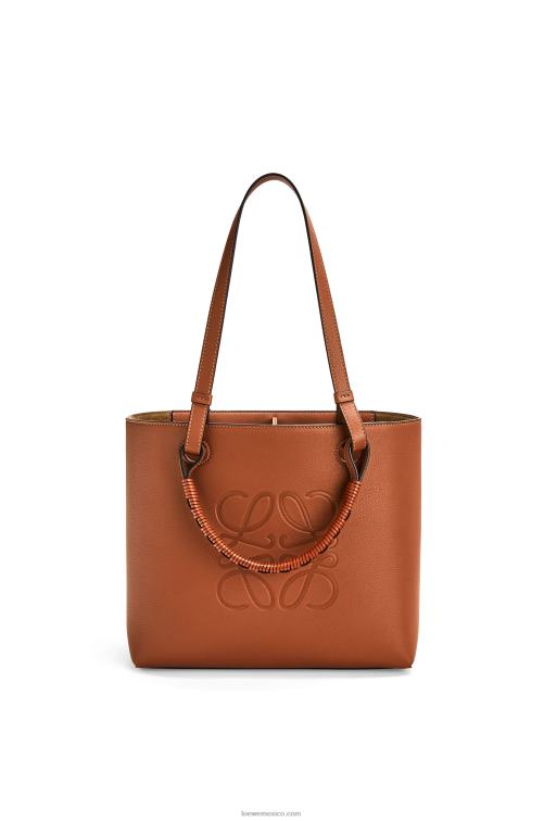 broncearse bolso tote pequeño con anagrama en piel de becerro clásica Loewe R8J8Z124 mujer