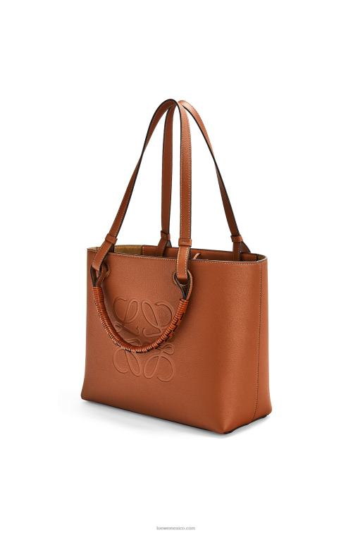 broncearse bolso tote pequeño con anagrama en piel de becerro clásica Loewe R8J8Z124 mujer