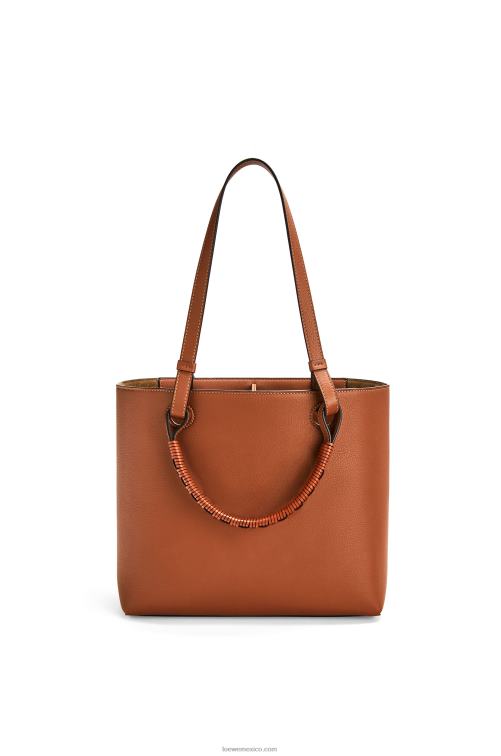 broncearse bolso tote pequeño con anagrama en piel de becerro clásica Loewe R8J8Z124 mujer