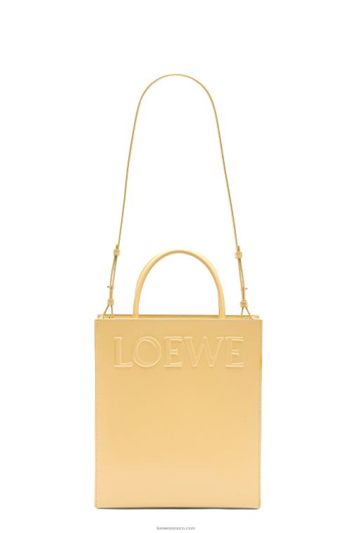 mantequilla oscura tote a4 estándar en piel de becerro elegante Loewe R8J8Z120 mujer