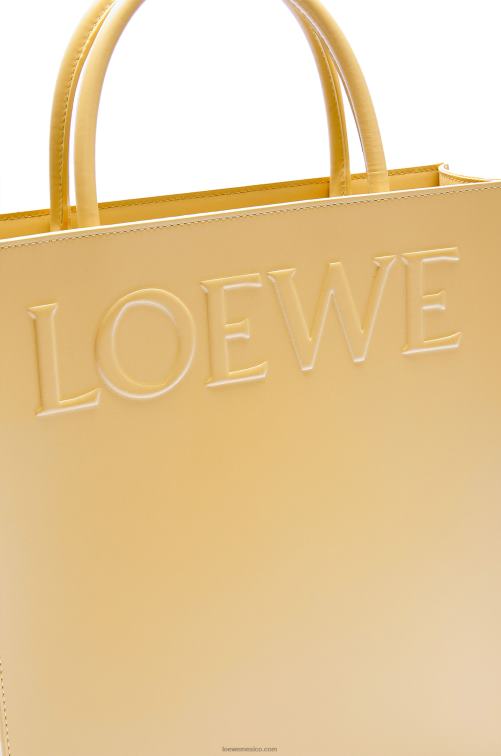 mantequilla oscura tote a4 estándar en piel de becerro elegante Loewe R8J8Z120 mujer