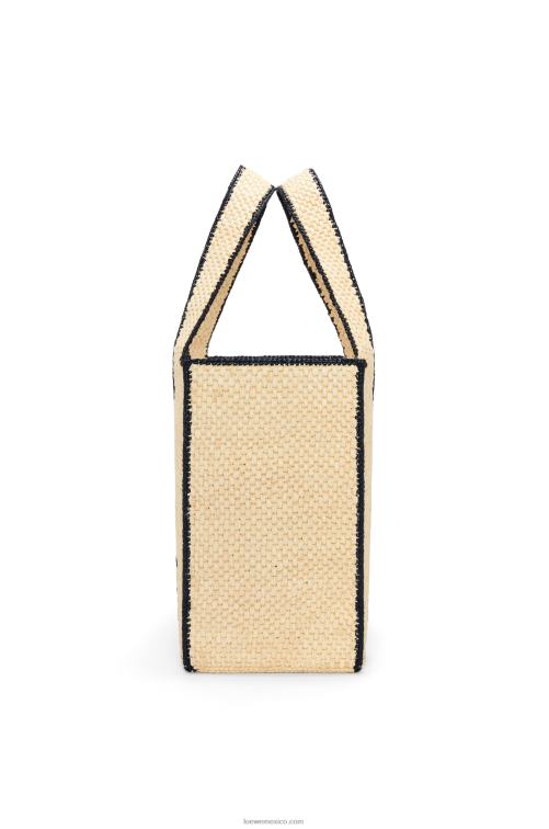 natural bolso tote de rafia con letra grande Loewe R8J8Z34 mujer