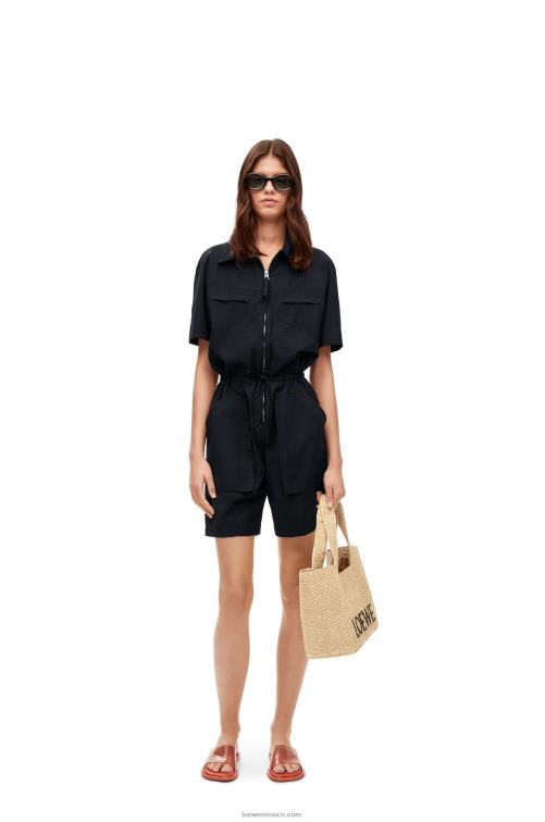natural bolso tote font mediano en rafia Loewe R8J8Z30 mujer