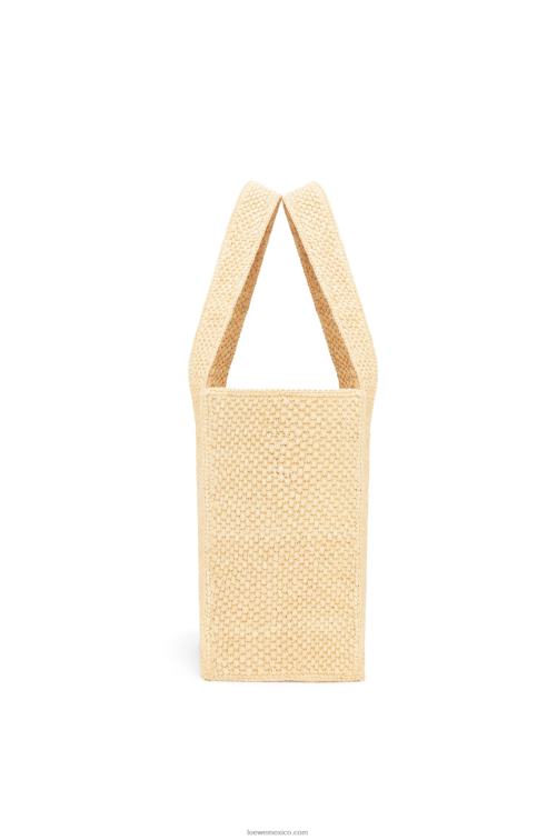 natural bolso tote font mediano en rafia Loewe R8J8Z30 mujer