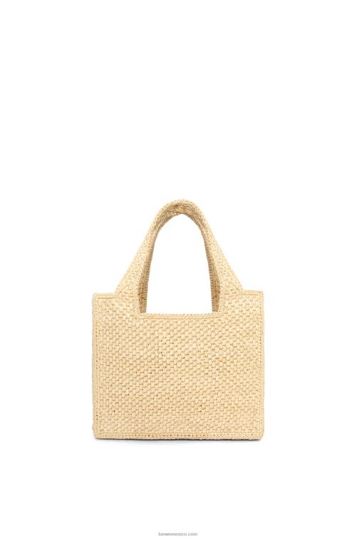 natural bolso tote maruja mallo mini font en rafia Loewe R8J8Z112 mujer
