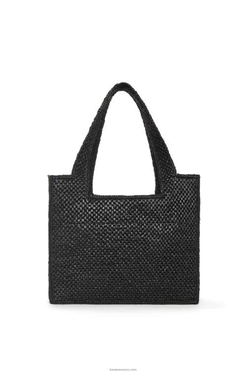 negro bolso tote font mediano en rafia Loewe R8J8Z12 mujer