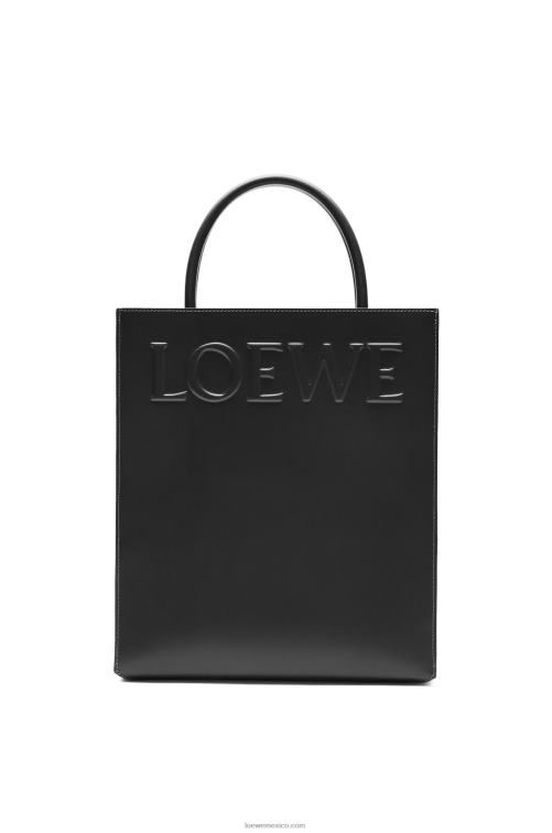 negro tote a4 estándar en piel de becerro elegante Loewe R8J8Z117 mujer