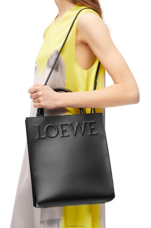 negro tote a4 estándar en piel de becerro elegante Loewe R8J8Z117 mujer