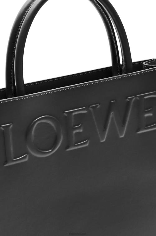 negro tote a4 estándar en piel de becerro elegante Loewe R8J8Z117 mujer