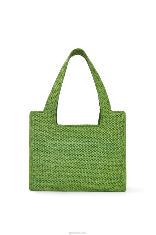 verde bolso tote font mediano en rafia Loewe R8J8Z32 mujer